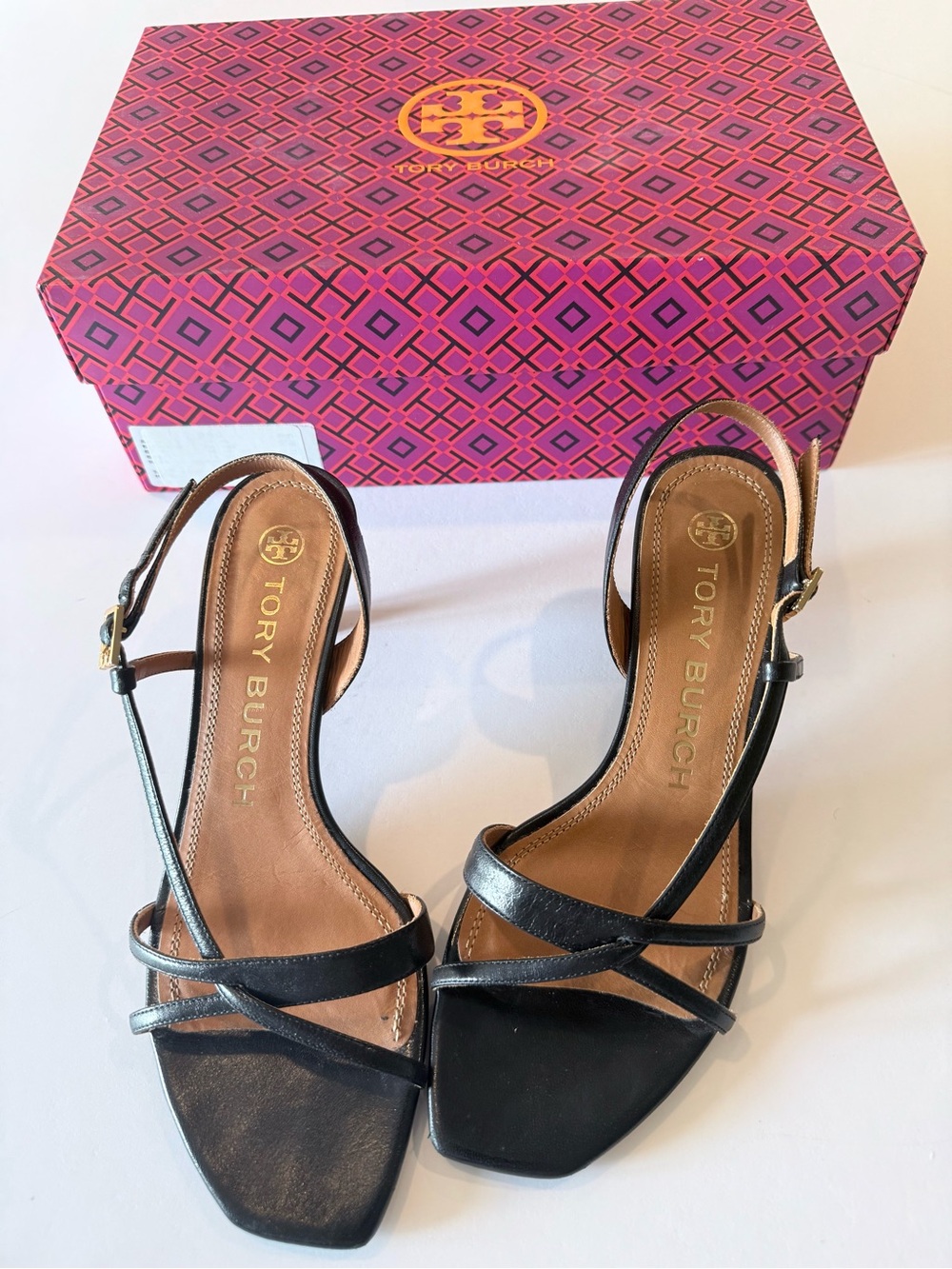 Tory Burch 1992 Strappy 55mm Sandal In Perfect Black Size 7